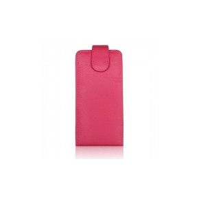 Кожен калъф Flip голям клипс за HTC One Mini 2 M8 розов
